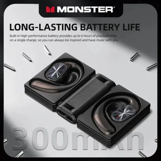 MONSTER Open Ear Wireless Headphones - Black